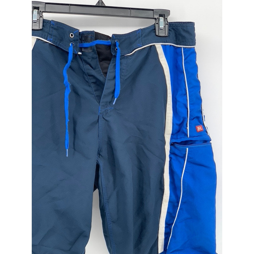 REPORT COLLECTION Men's Navy-Blue Pull-On Swim Board Shorts SZ 32