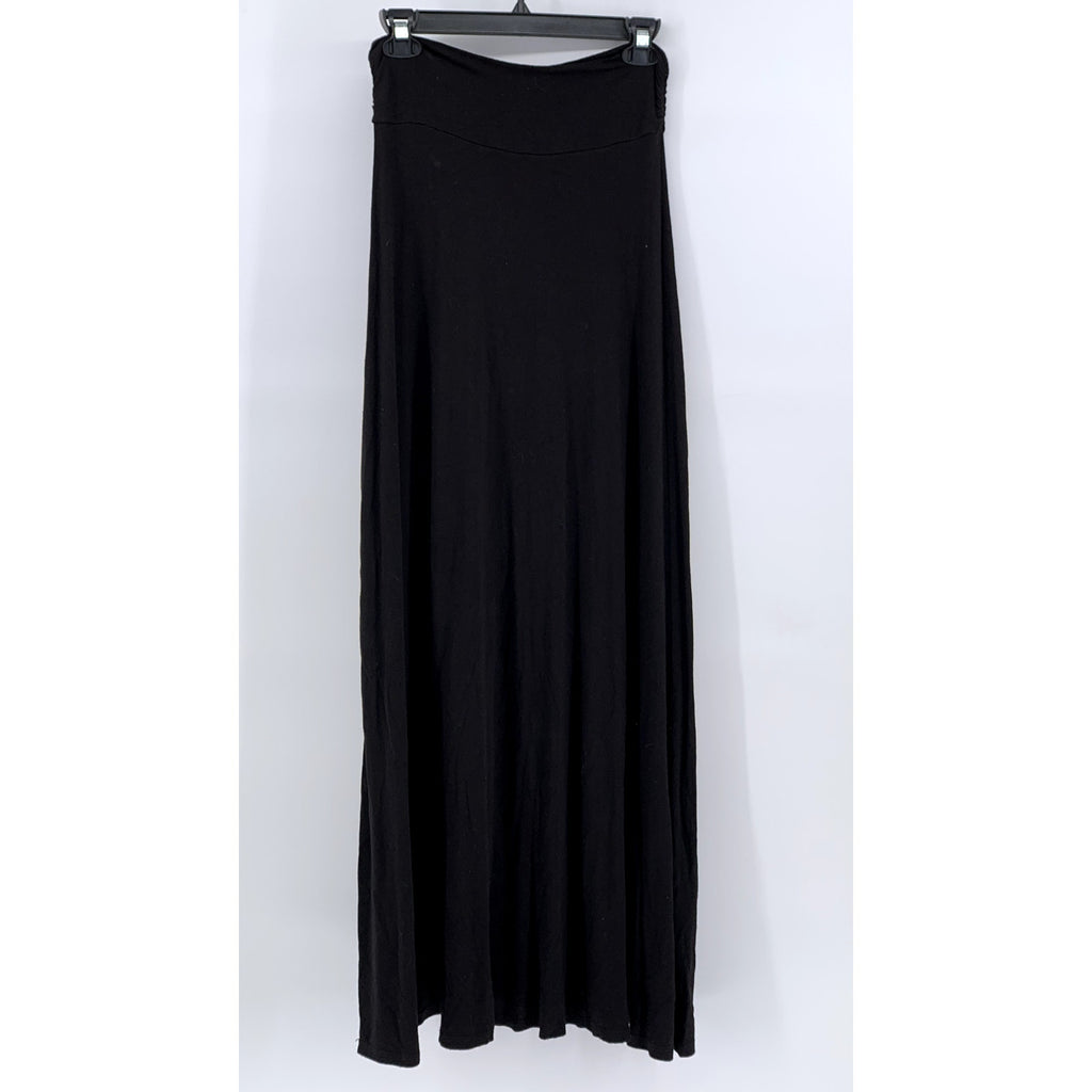 MADE BY JOHNNY Women’s Black Solid Pull-On Maxi Skirt SZ M
