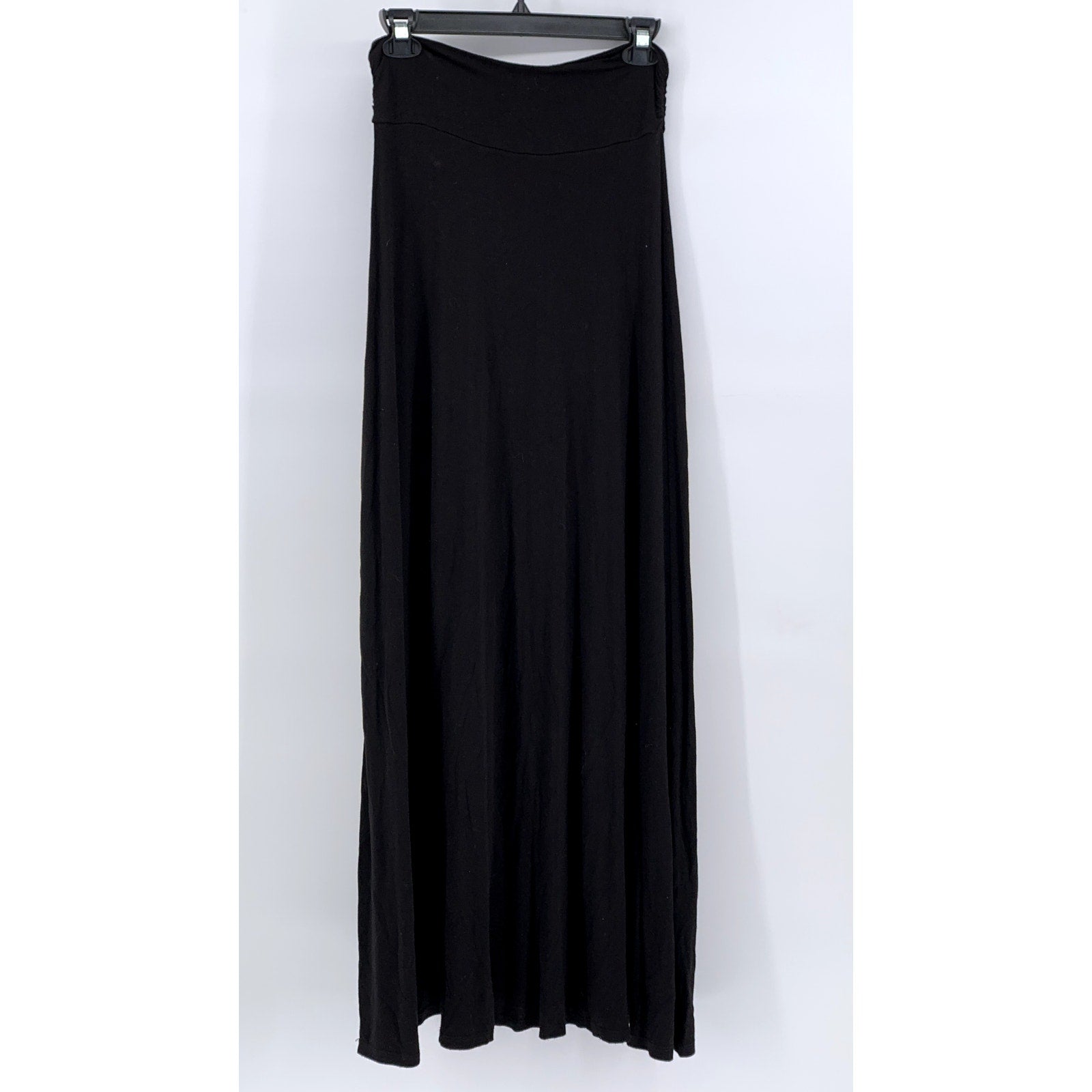 MADE BY JOHNNY Women’s Black Solid Pull-On Maxi Skirt SZ M