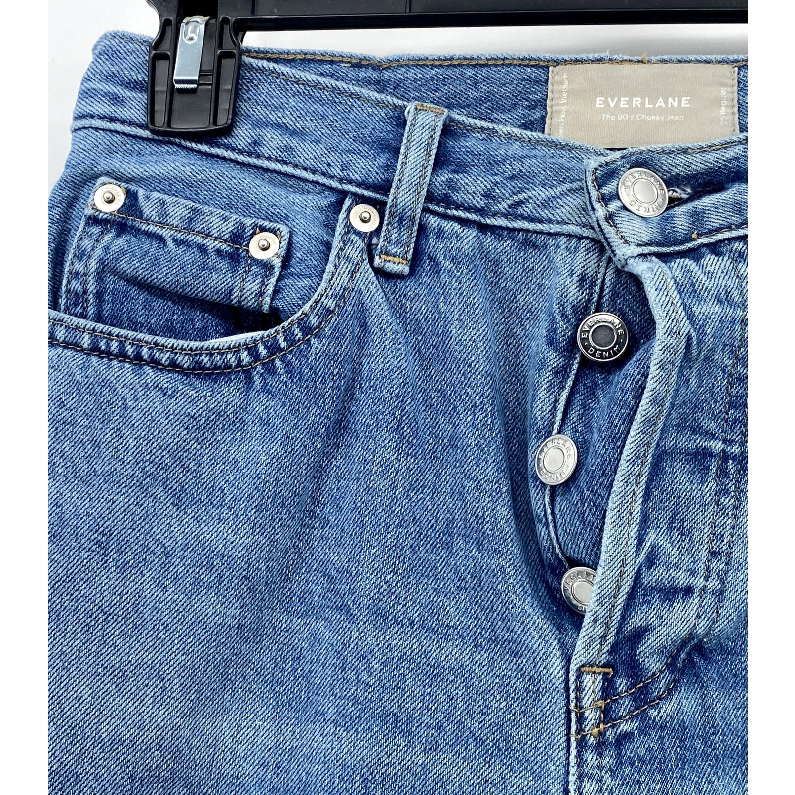 EVERLANE Women's Blue Denim The 90's Cheeky Organic Cotton Regular Fit Jean SZ25