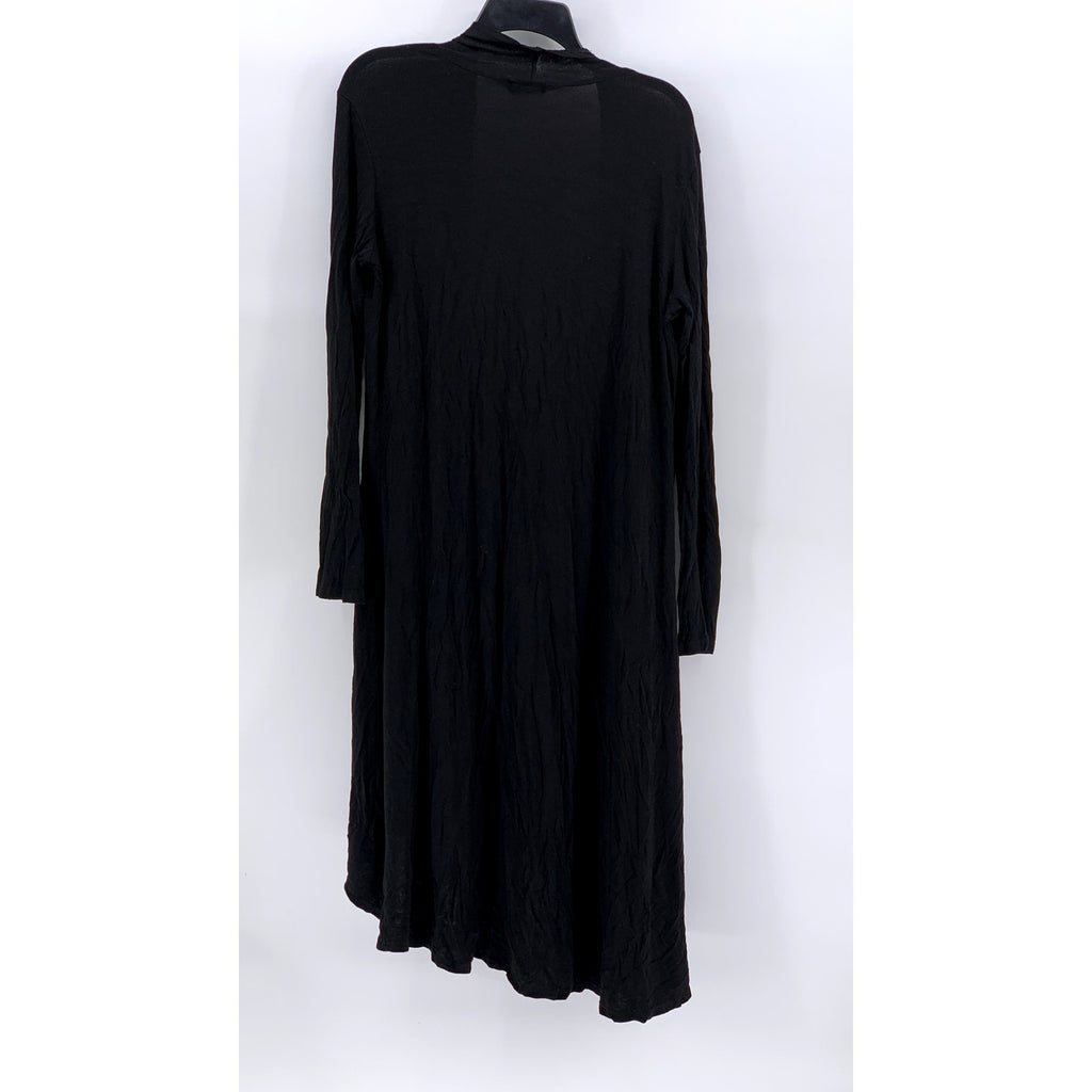 POGTMM Women's Black Solid Long Sleeve Open-Front Cardigan SZ M