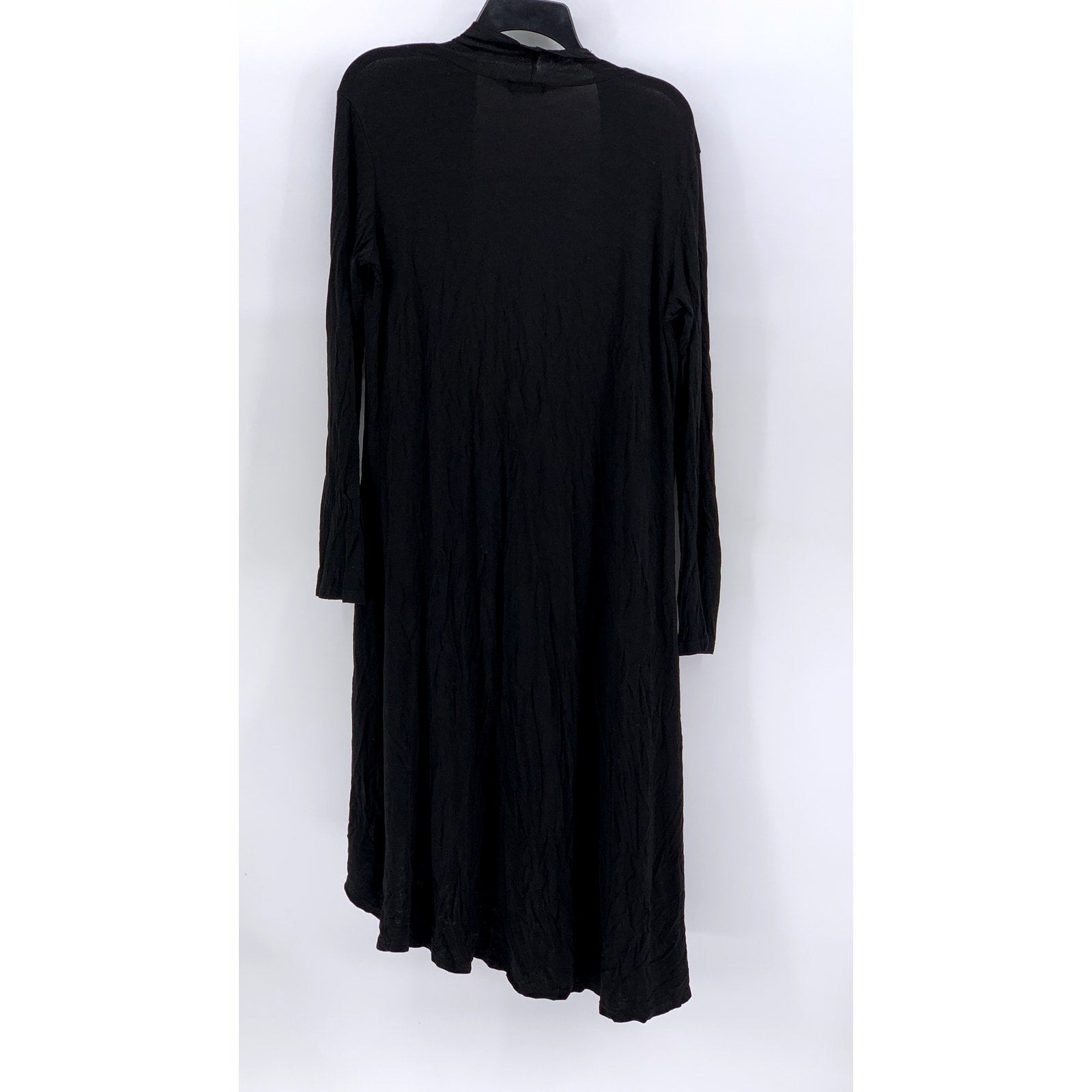 POGTMM Women's Black Solid Long Sleeve Open-Front Cardigan SZ M