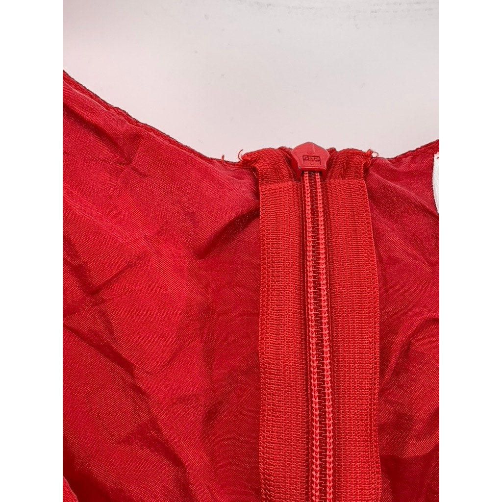 COLDWATER CREEK Women's Red Floral The Vintage Twin Scoop-Neck Silk Dress SZ S