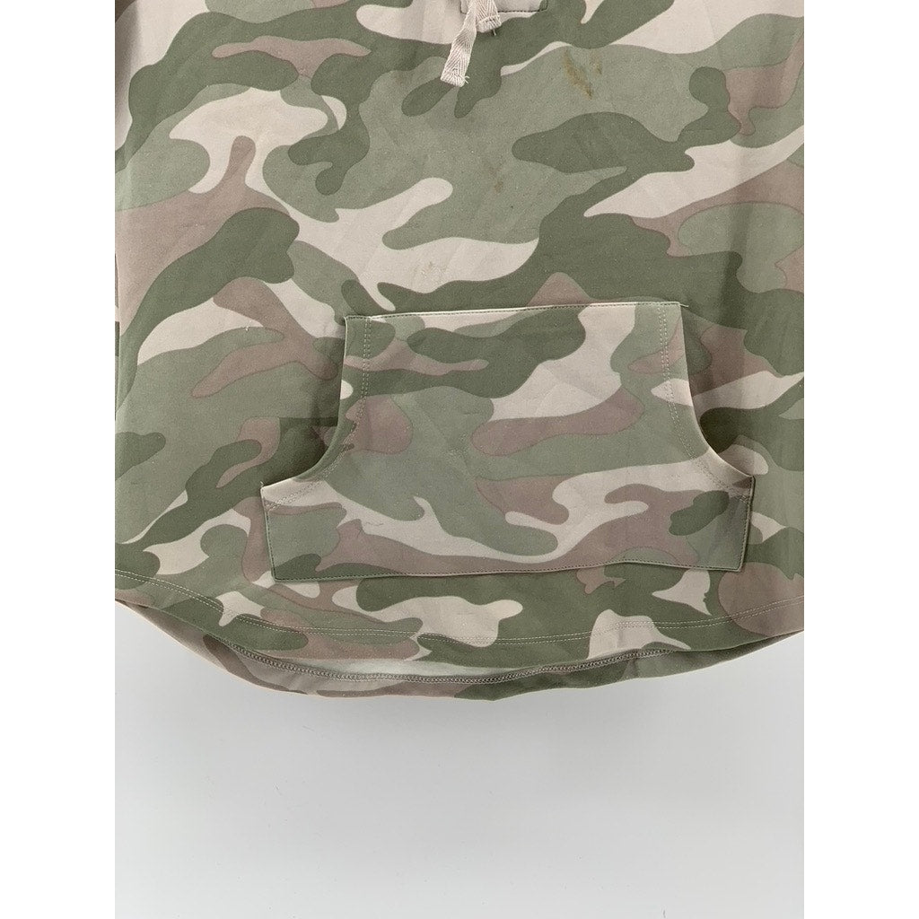 PHILOSOPHY Women's Green Camo Print Hooded Sleeveless Sweater Top SZ M