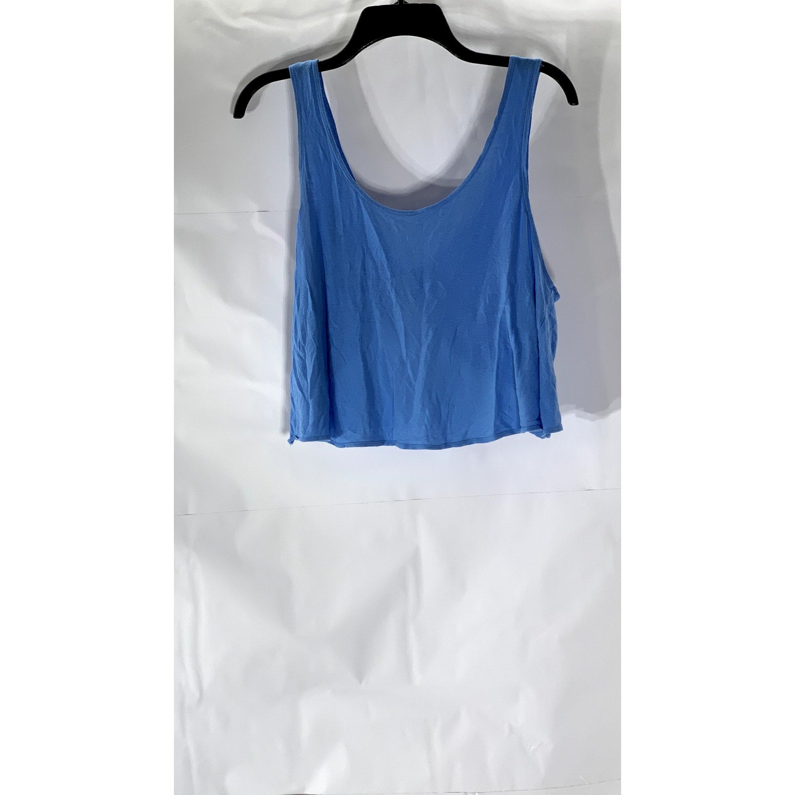 UNBRANDED Women’s Blue Tie-Knot V-Neck Open Front Tank Top SZ S