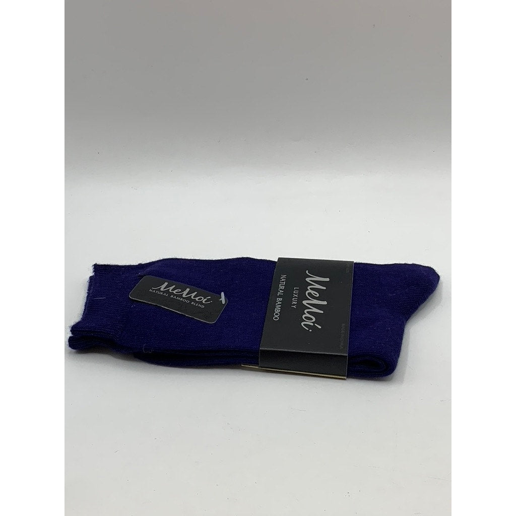 MEMOI Women's Violet Impression Knit Natural Blend Bamboo Crew Socks SZ OS