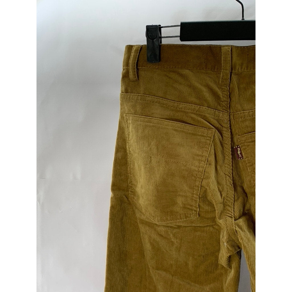 MARC JACOBS Women's Sand Brown Five-Pocket Wide-Leg Corduroy Cropped Pants SZ 25