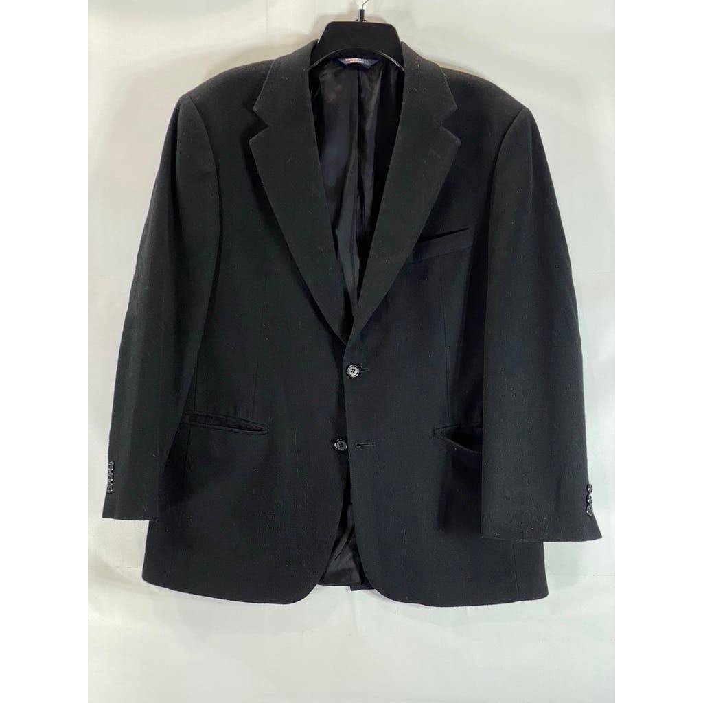 BROOKS BROTHERS 346 Men's Black Solid Short Two-Button Camel Hair Blazer SZ 40S