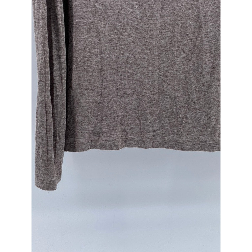 ZARA Men’s Beige Knit Viscose-Wool Long Sleeve Crewneck T-Shirt SZ L