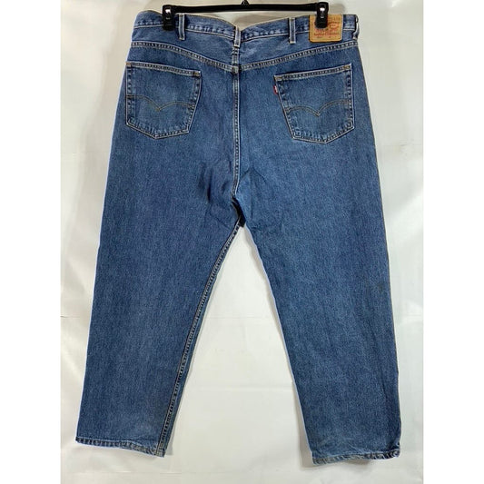 LEVI’S Men’s Medium Blue 550 Relaxed-Fit Five-Pocket Denim Jeans SZ 46X30