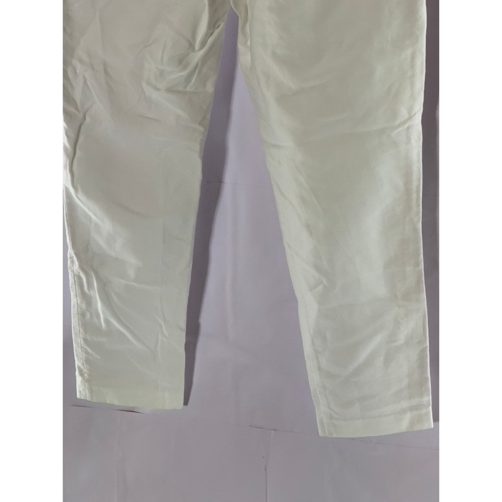 SCOTCH & SODA AMSTERDAM Men's Cream Adjustable Strap Straight-Leg Pants SZ 30X32