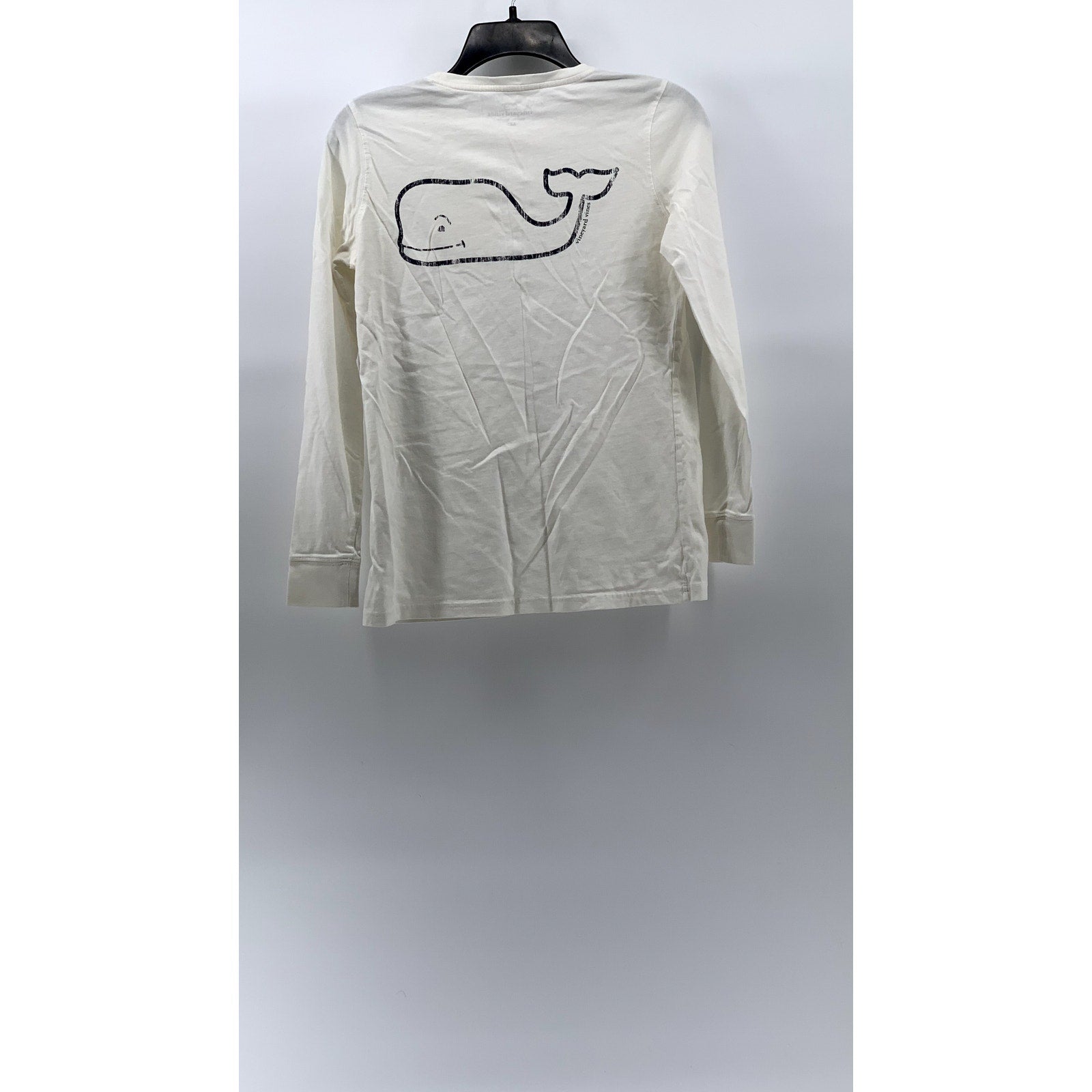 VINEYARD VINES Women’s White Crewneck Logo Long Sleeve T-Shirt SZ 2XS
