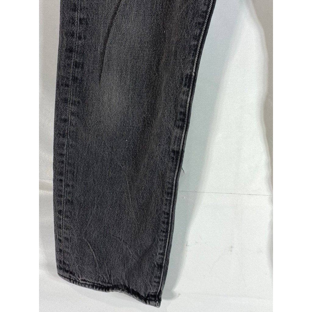 LEVI'S Men's Dark Grey 501 Button-Fly Five-Pocket Straight-Leg Jeans SZ 30X32