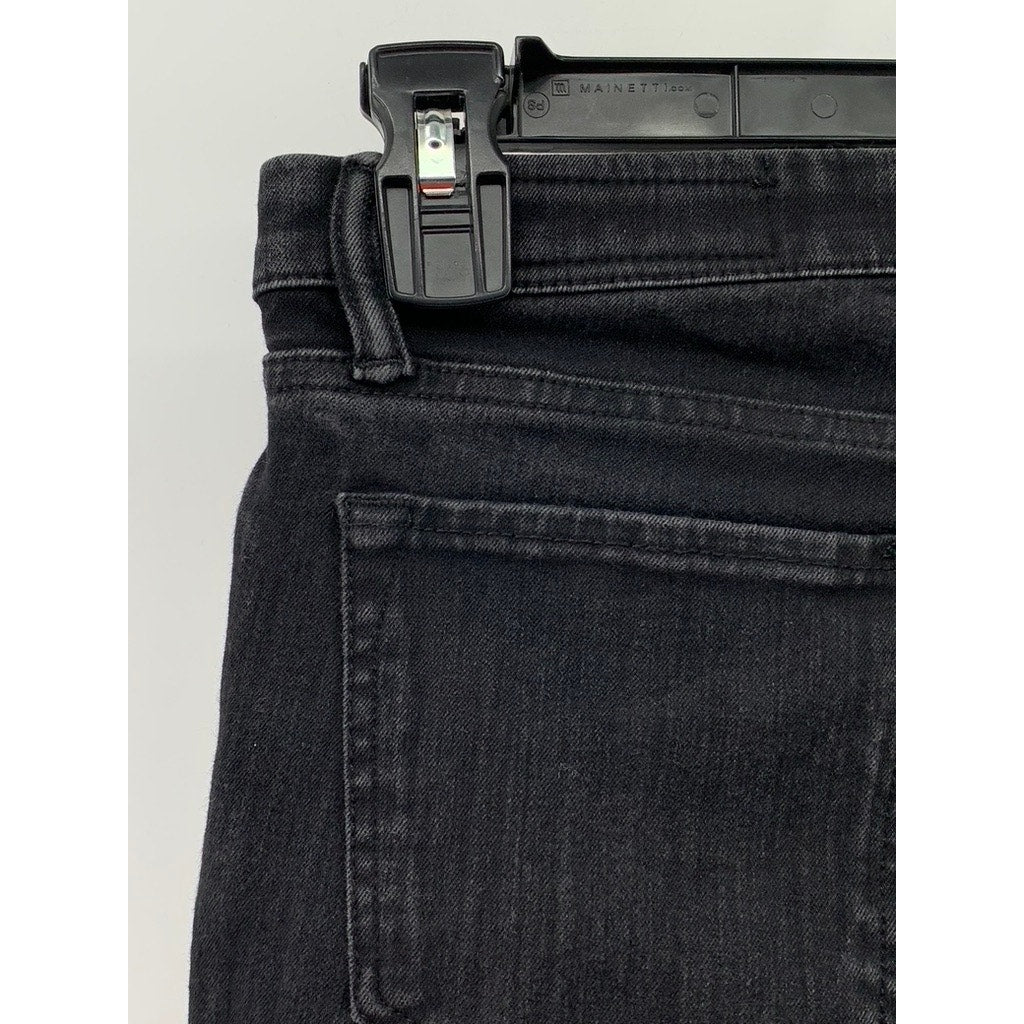 ALLSAINTS Women's Black Bistretch Frayed Grace Skinny Ankle Jeans SZ 27