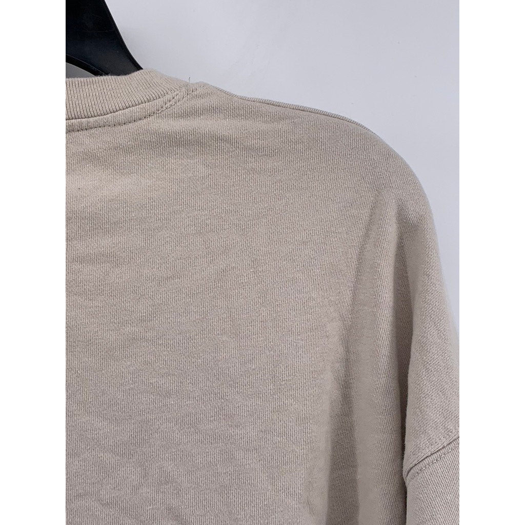 ARIZONA JEAN CO. Unisex Cotton Long Sleeved Tan Crewneck SZ XL