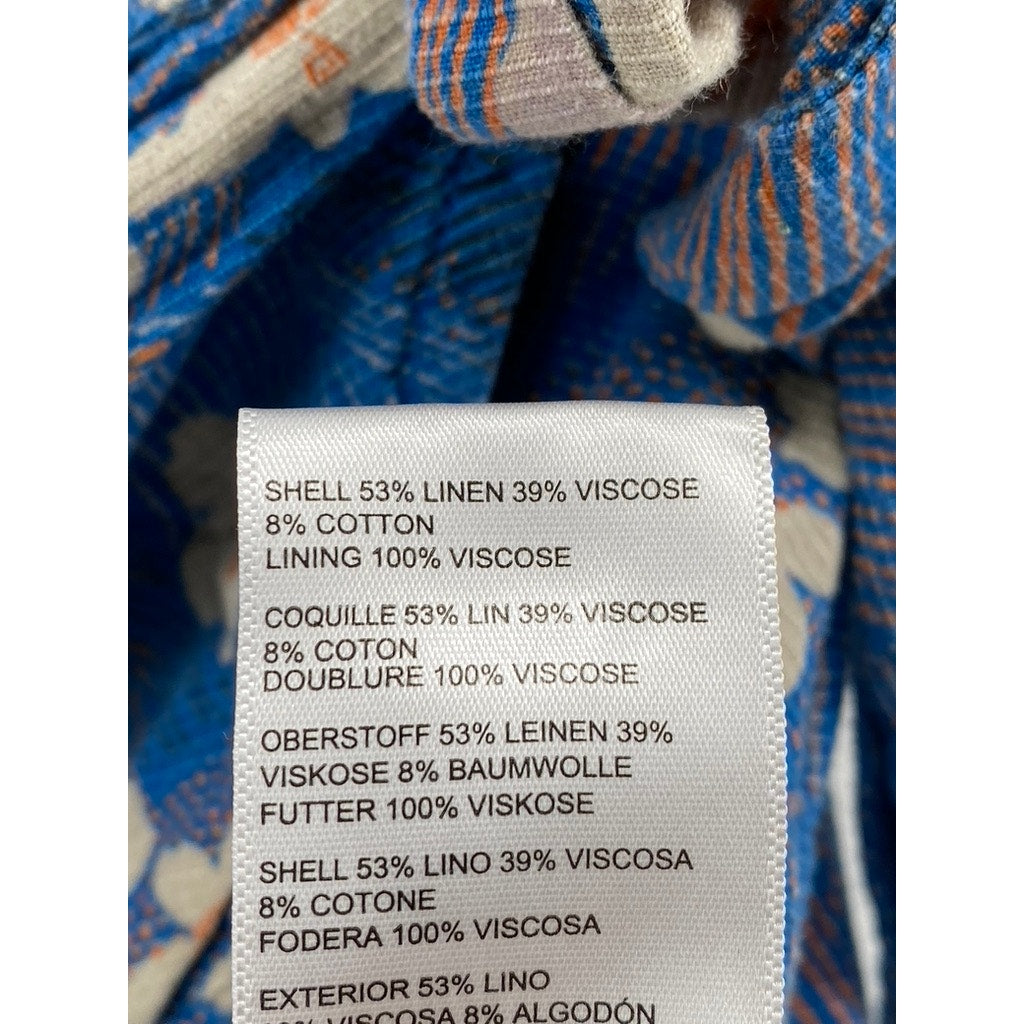 URBAN OUTFITTERS Women's Blue Floral Juliette Strapless Wrap Mini Dress SZ XS