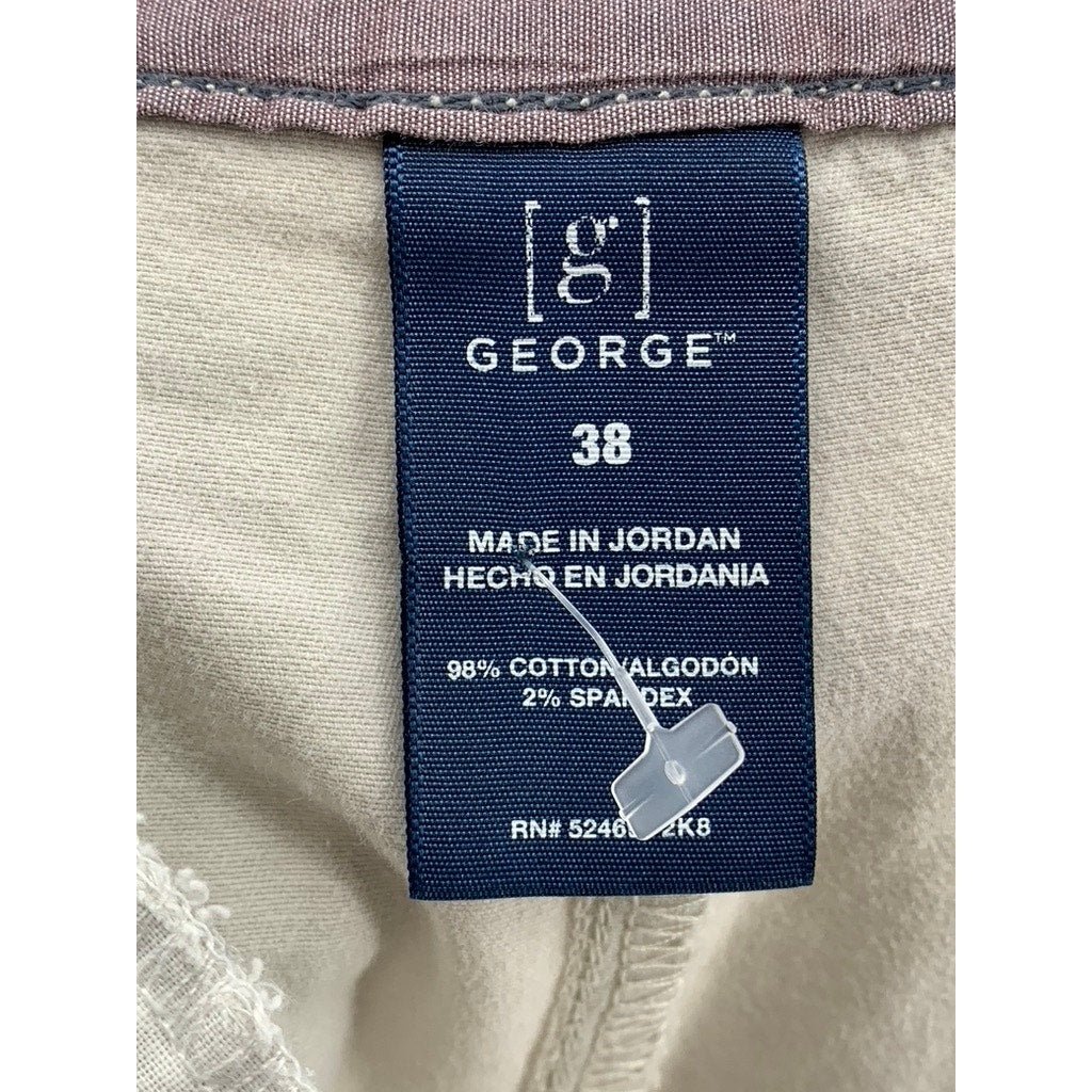 GEORGE Men's Beige Regular-Fit Chino Shorts SZ 38