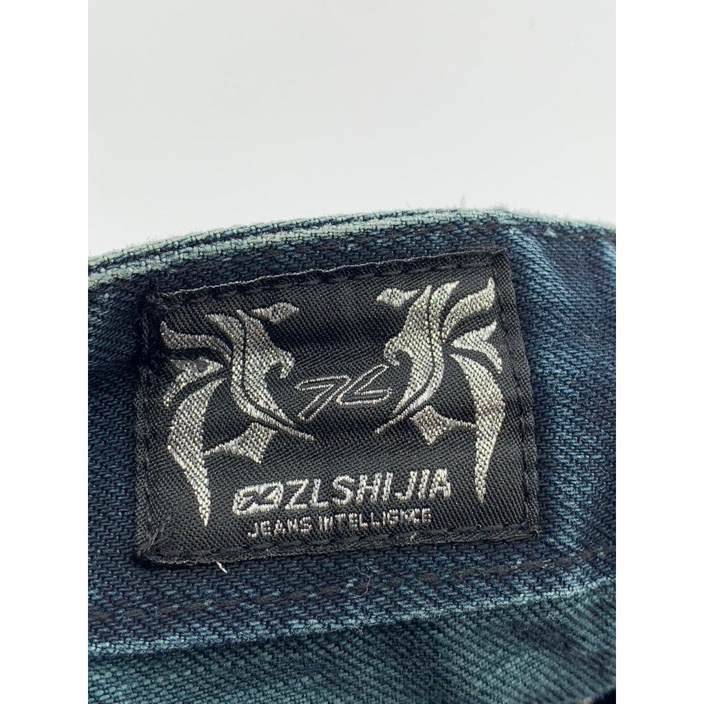 ZLSHIJIA Men's Blue Denim Straight-Leg Jeans SZ 36