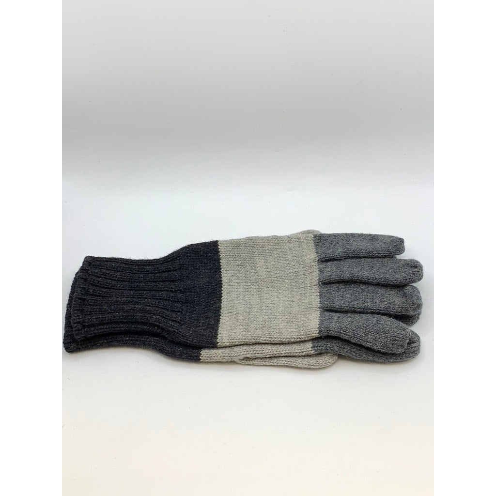 UNBRANDED Women's Black-Grey Soft Knit Gloves SZ OS