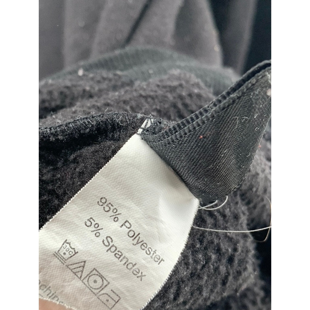 SHEIN Women's Black Solid Fleece Hooded Full-Zip Long Sleeve Casual Sweater SZ 6