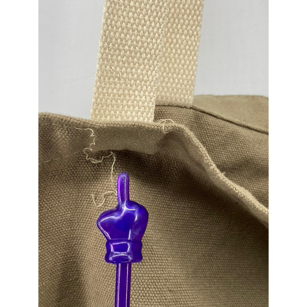 PARACHUTE Women’s Olive Green-Beige Comfy Large Canvas Tote Bag SZ OS