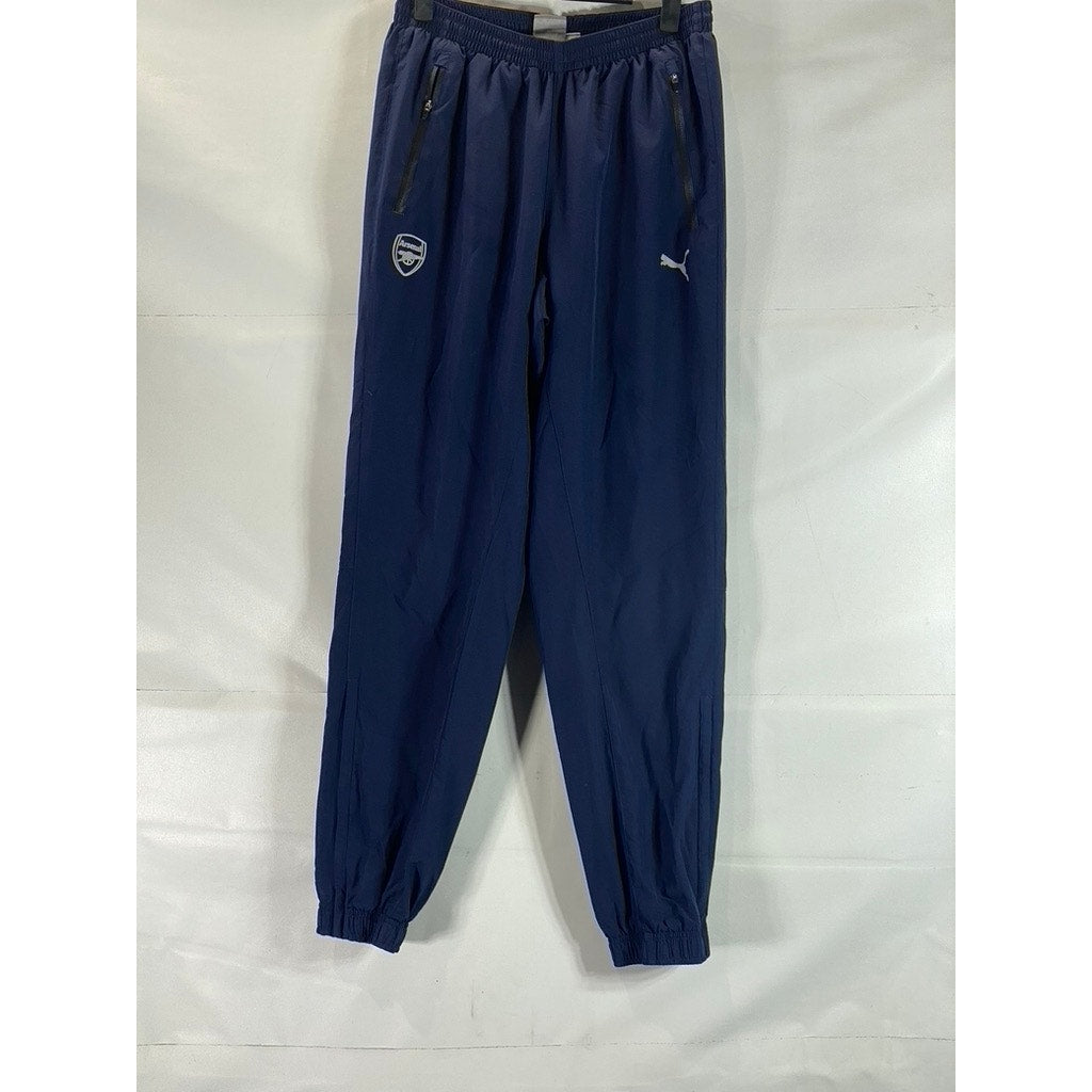 PUMA Men's Navy Arsenal Zipper-Pockets Pull-On Track Pant SZ M
