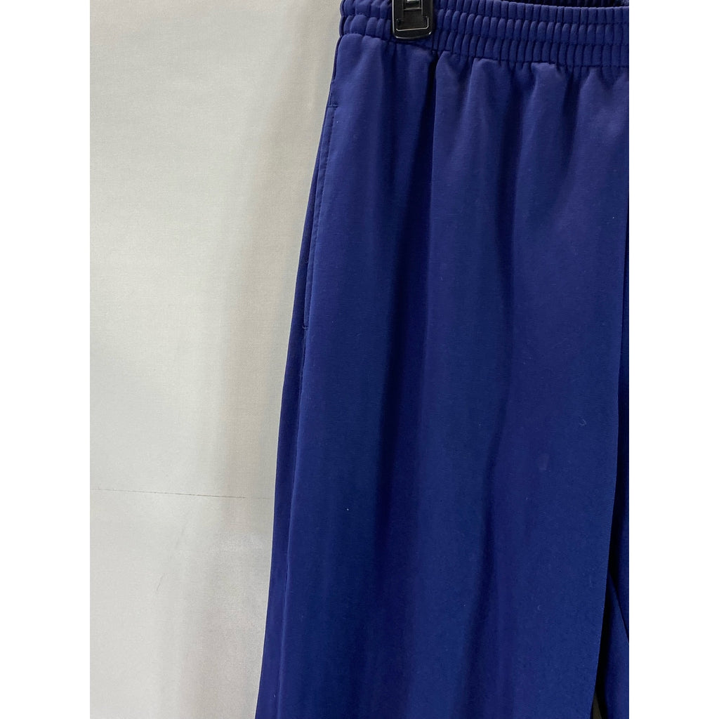 ADIDAS Youth Navy/Yellow 3-Stripe Hem Vintage  Pull-On Active Pants SZ XL