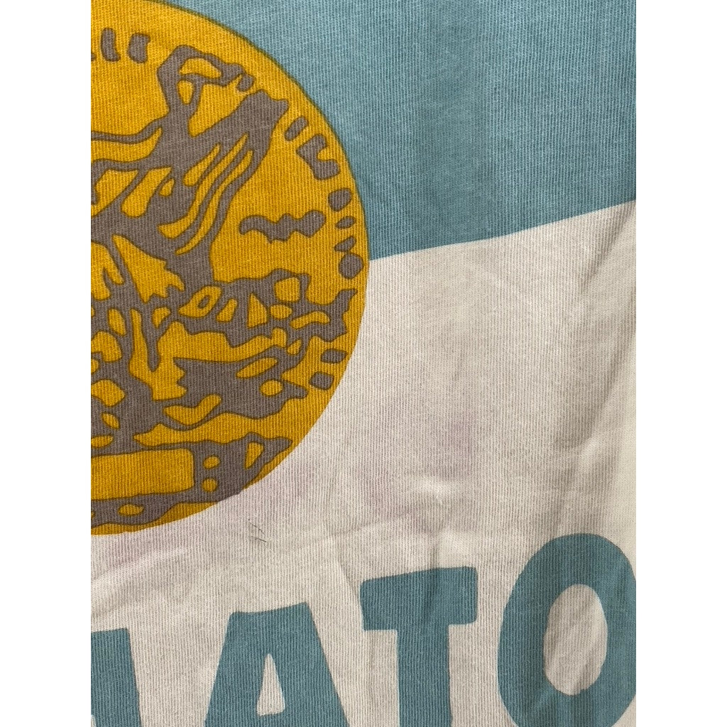 UNIQLO x Andy Warhol Men's Beige Crewneck Campbell Tomato Soup Art T-Shirt SZ S