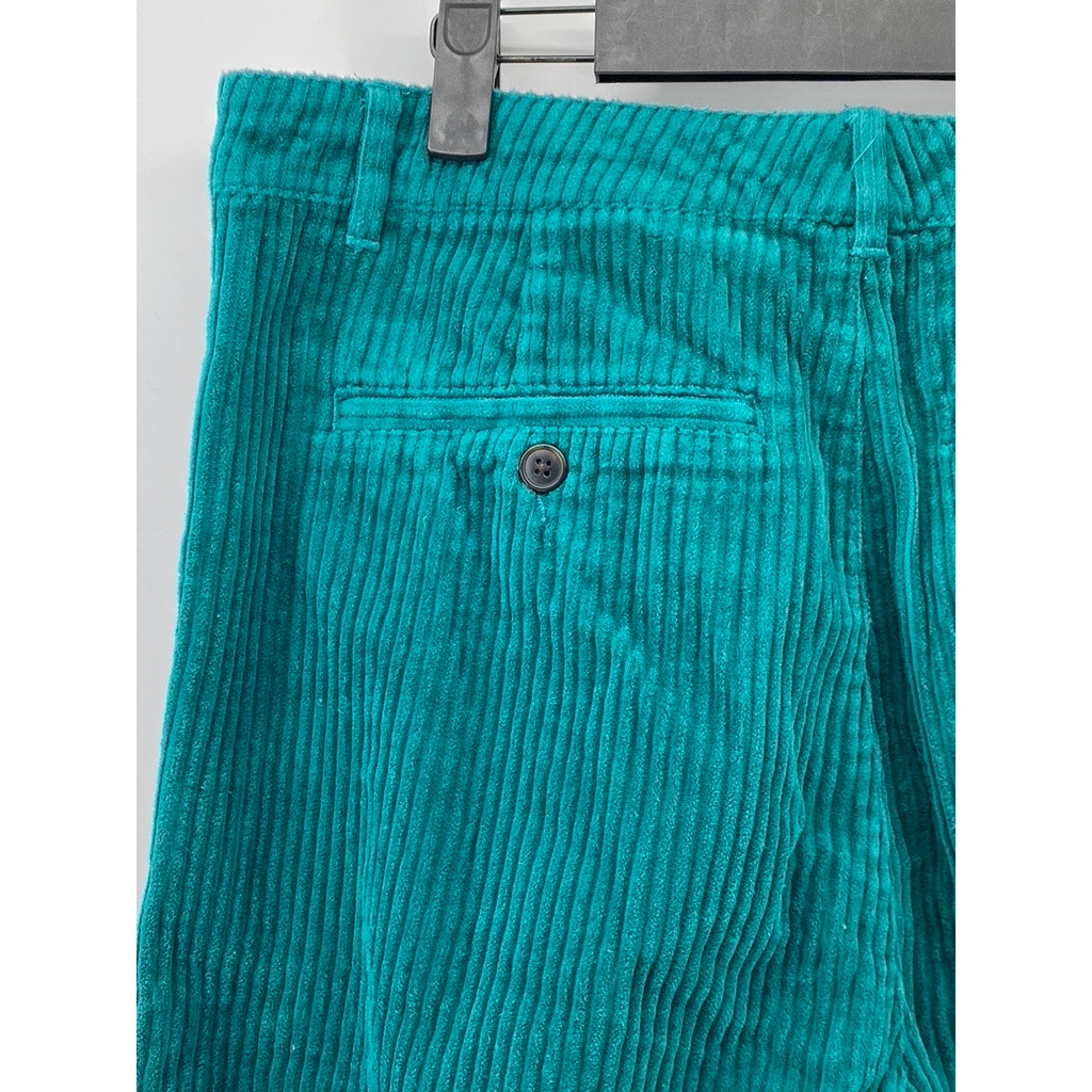 URBAN OUTFITTER Women's Emerald Green Corduroy Straight-Leg Cropped Pant SZ 32