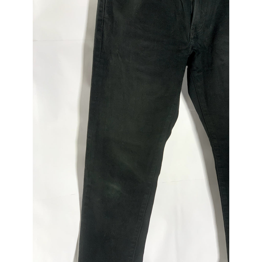 UNIQLO Men's Black Solid Slim Straight Low-Rise Five-Pocket Jean SZ 31X32