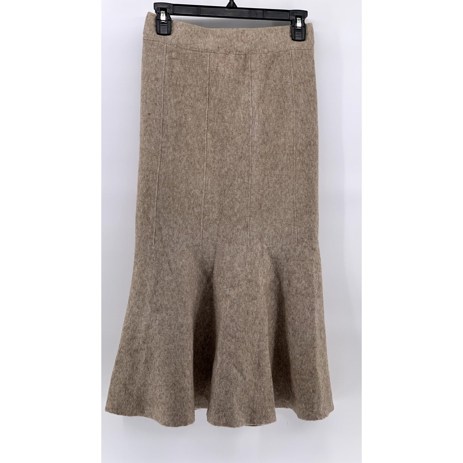 UNBRANDED Women's Tan Knit Midi Skirt SZ S