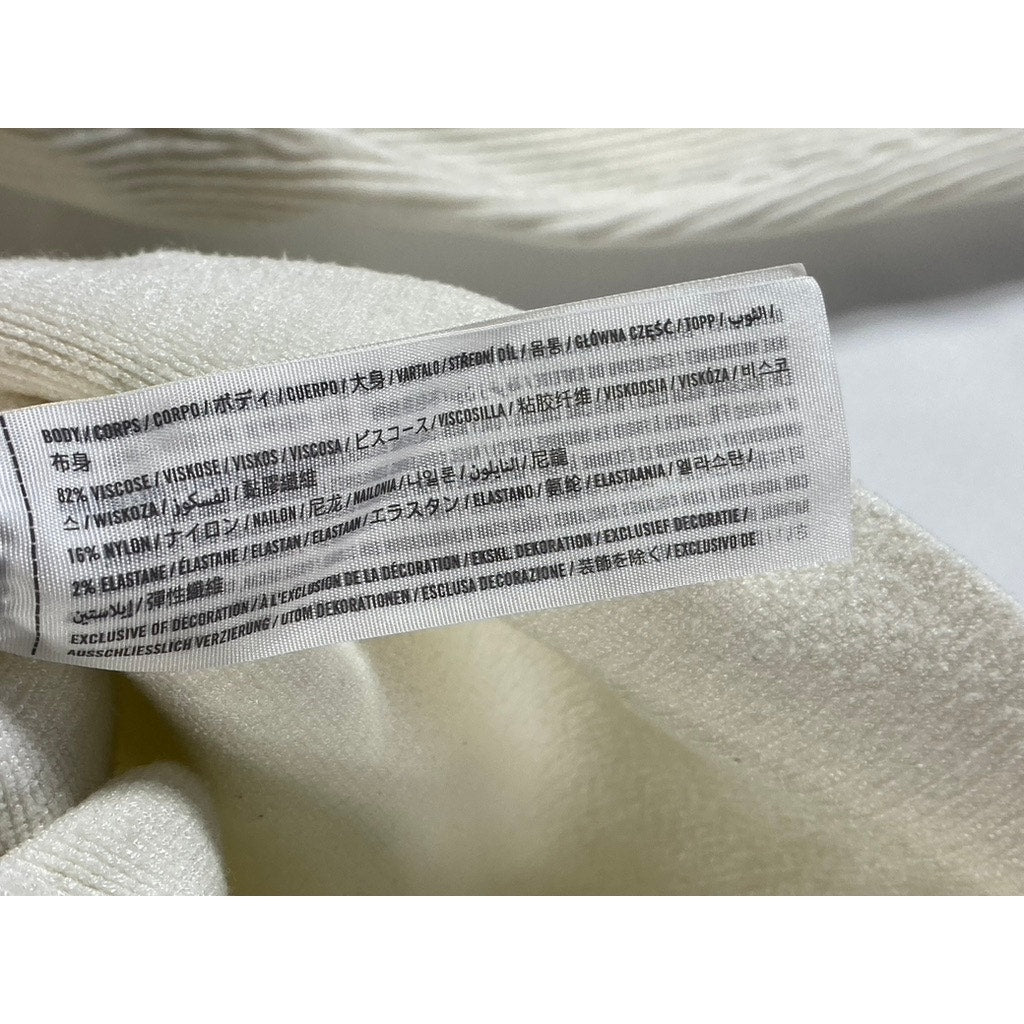 ABERCROMBIE & FITCH Women's Beige Crewneck Long Sleeve Ribbed Top SZ S