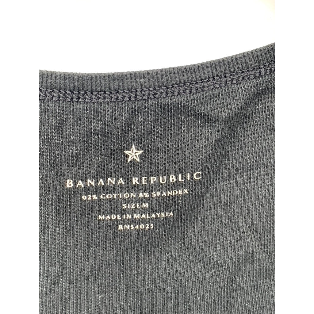BANANA REPUBLIC Women's Back Rib-Knit Scoop-Neck Pullover Tank Top SZ M