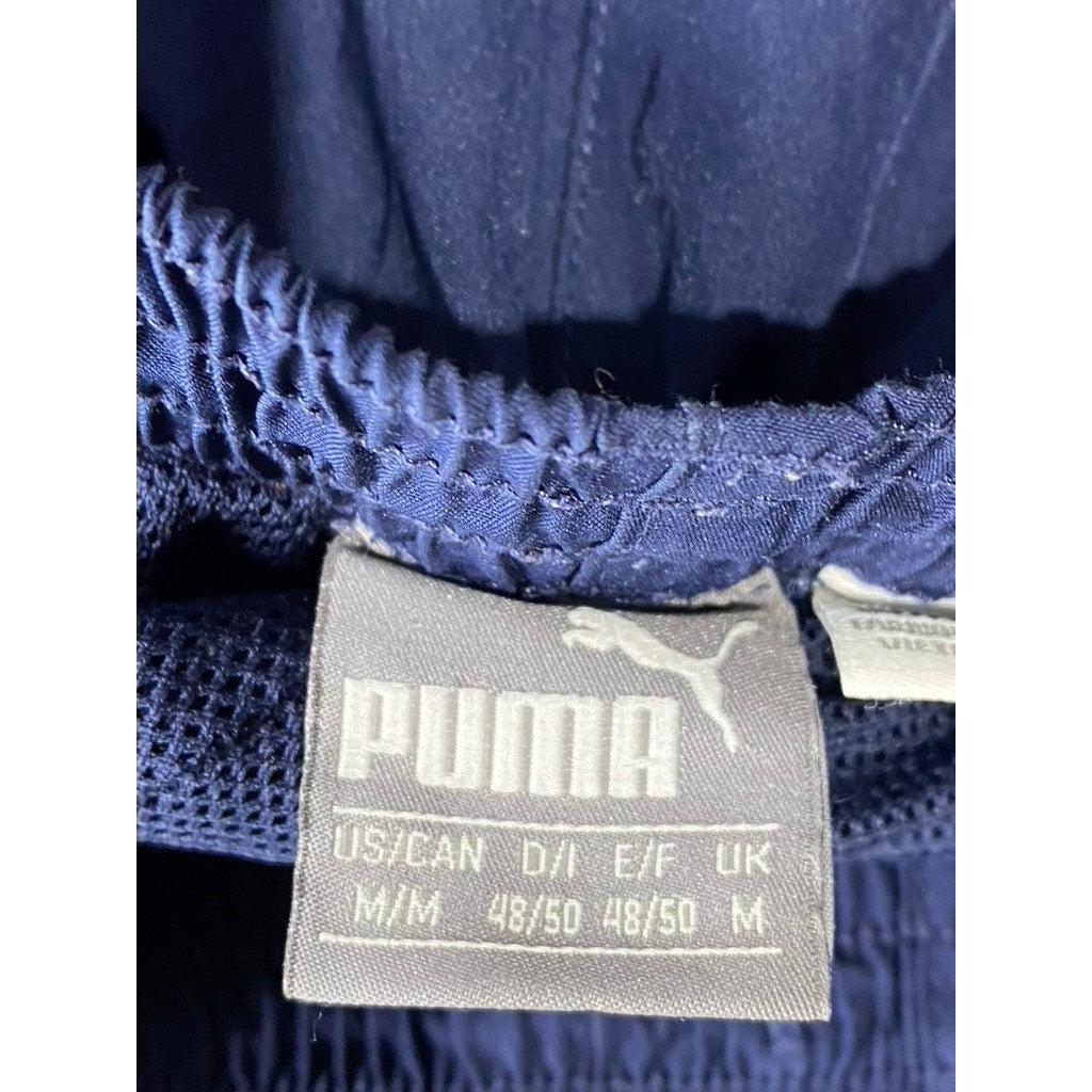 PUMA Men's Navy Arsenal Zipper-Pockets Pull-On Track Pant SZ M