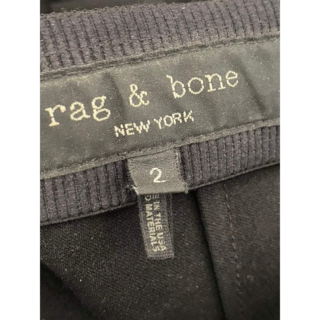 RAG & BONE Women's Black Solid Pocketless Skinny-Leg Pants SZ 2