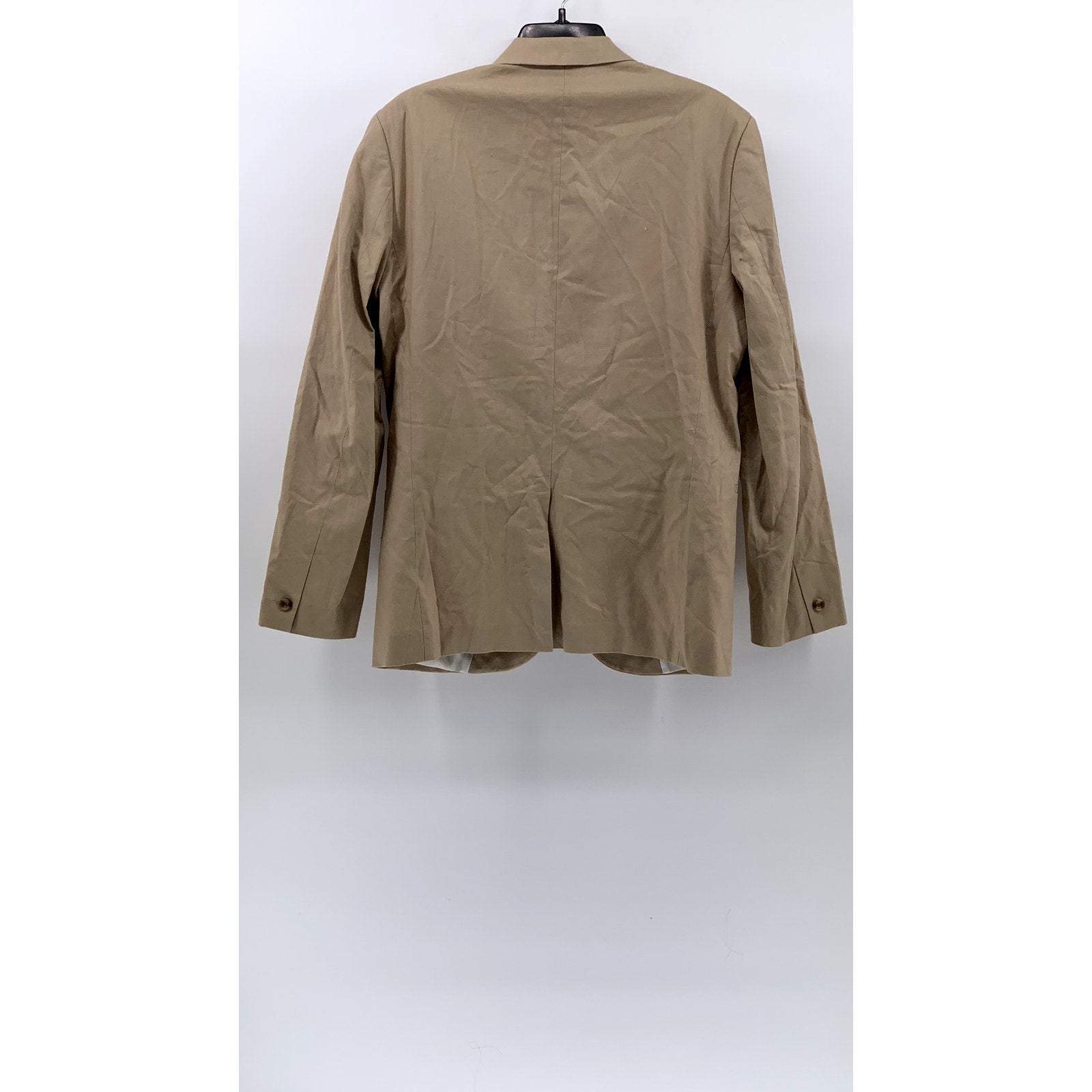 H&M Men's Tan Slim-Fit Solid Two-Button Linen Blend Blazer SZ 40R