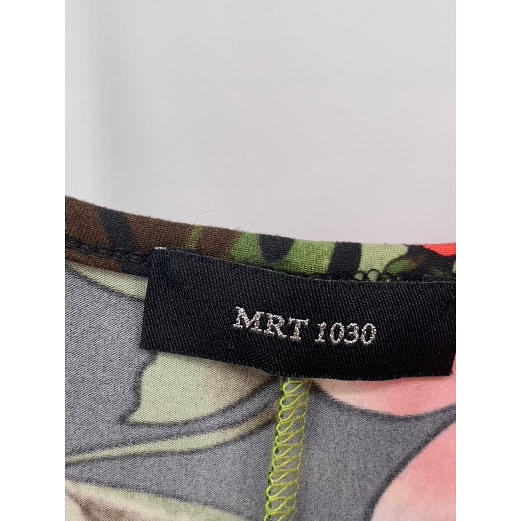 MRT 1030 Women's Black Floral Boho Mini Dress SZ M