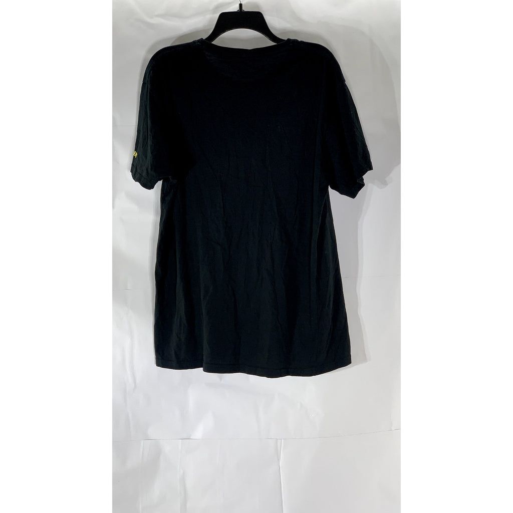 UNBRADED Men's Black-Yellow Pittsburg Logo Crewneck Short Sleeve T-Shirt SZ M