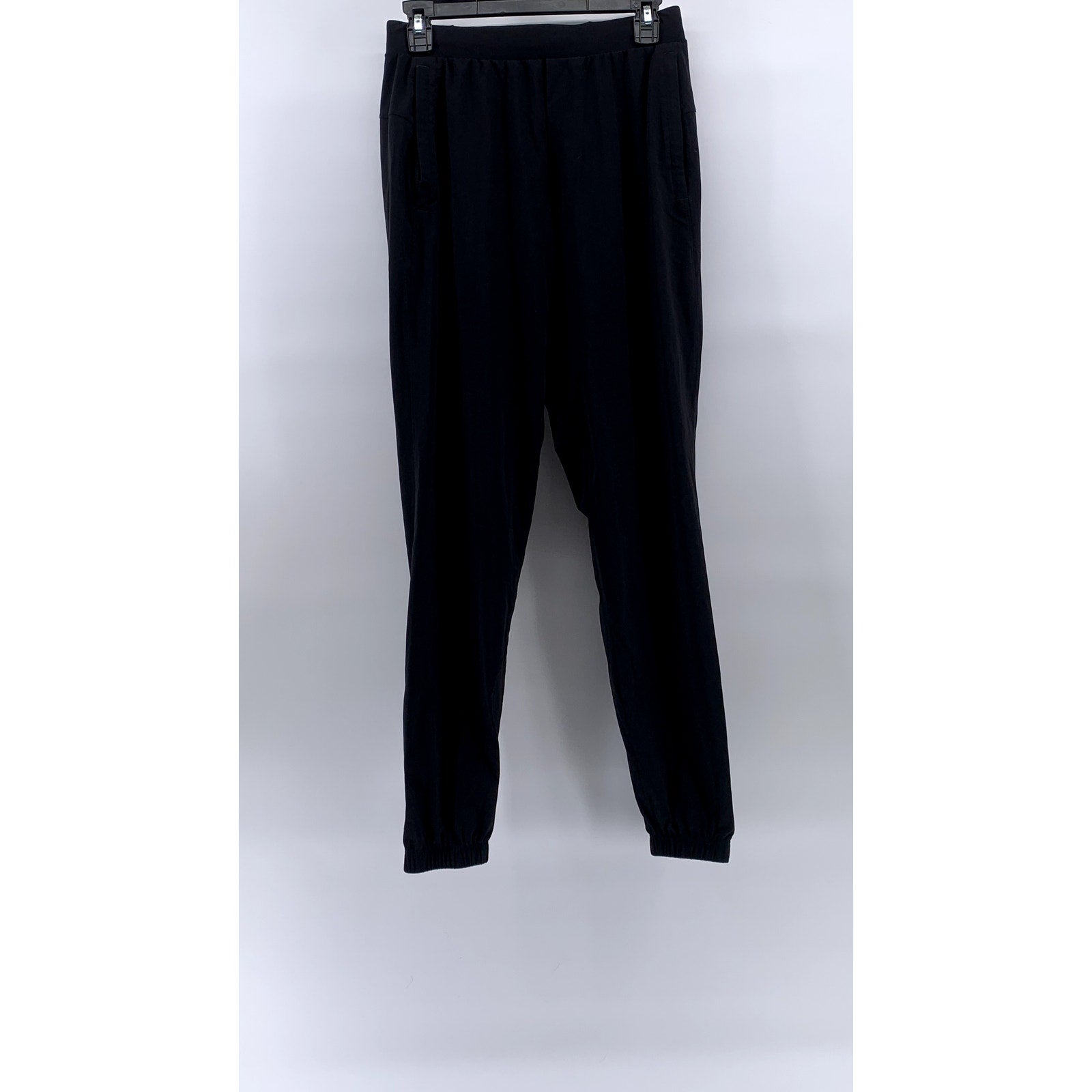 LULULEMON Women's Black Solid Pull-On High-Rise Zipper-Hem Jogger SZ S