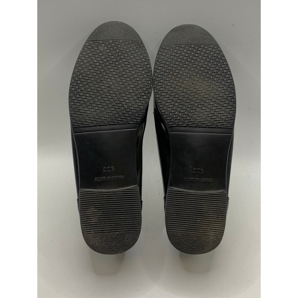 N'S MODE Women's Black Patent Leather Slip-On Tassel Loafers SZ 5.5/6