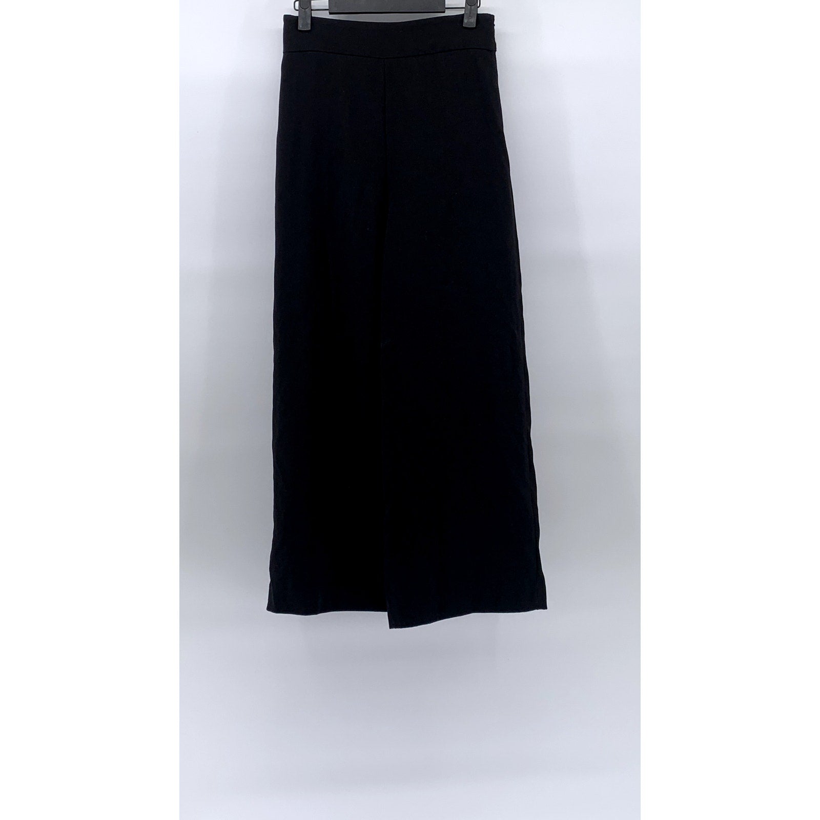 ZARA Women's Black Solid Side-Zip Wide-Leg Dress Pants SZ XS
