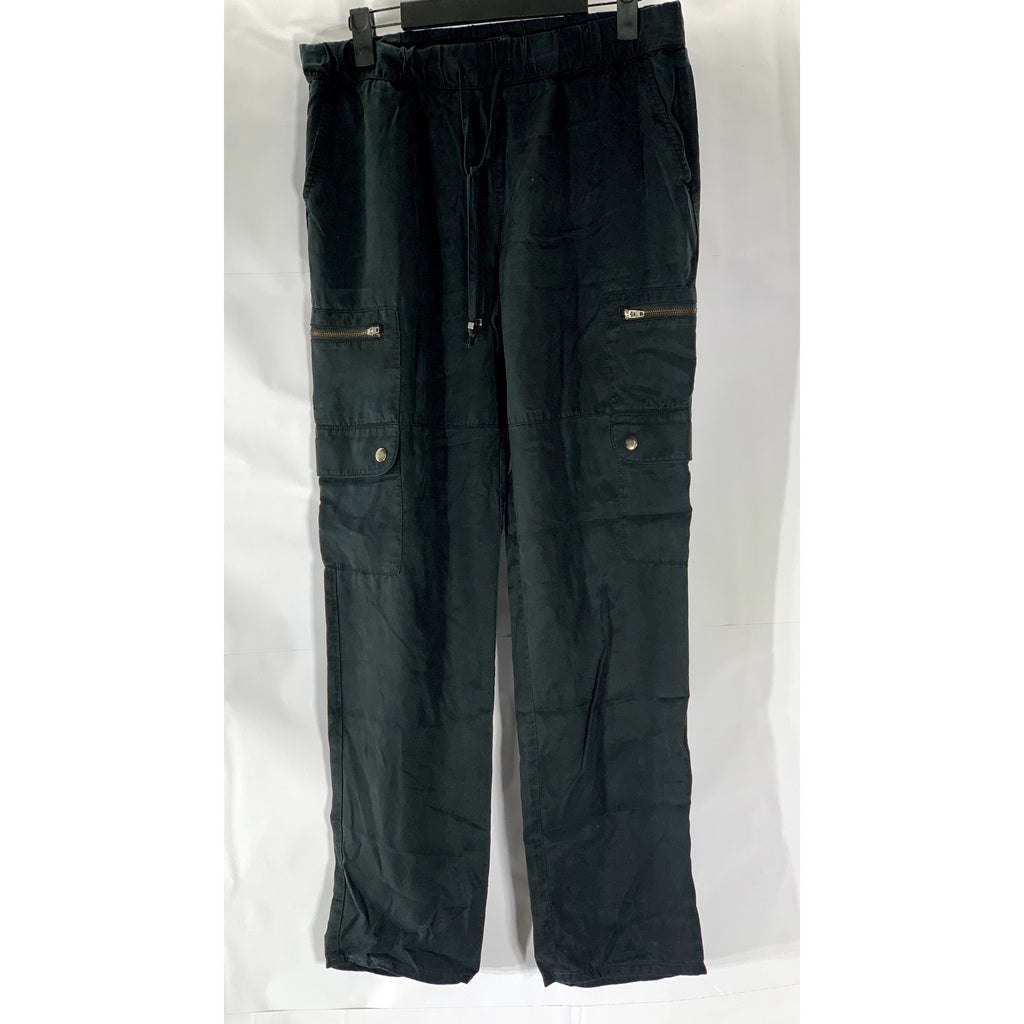 BANANA REPUBLIC Women's Black Solid Soft Cargo Pull-On Drawstring Pant SZ S