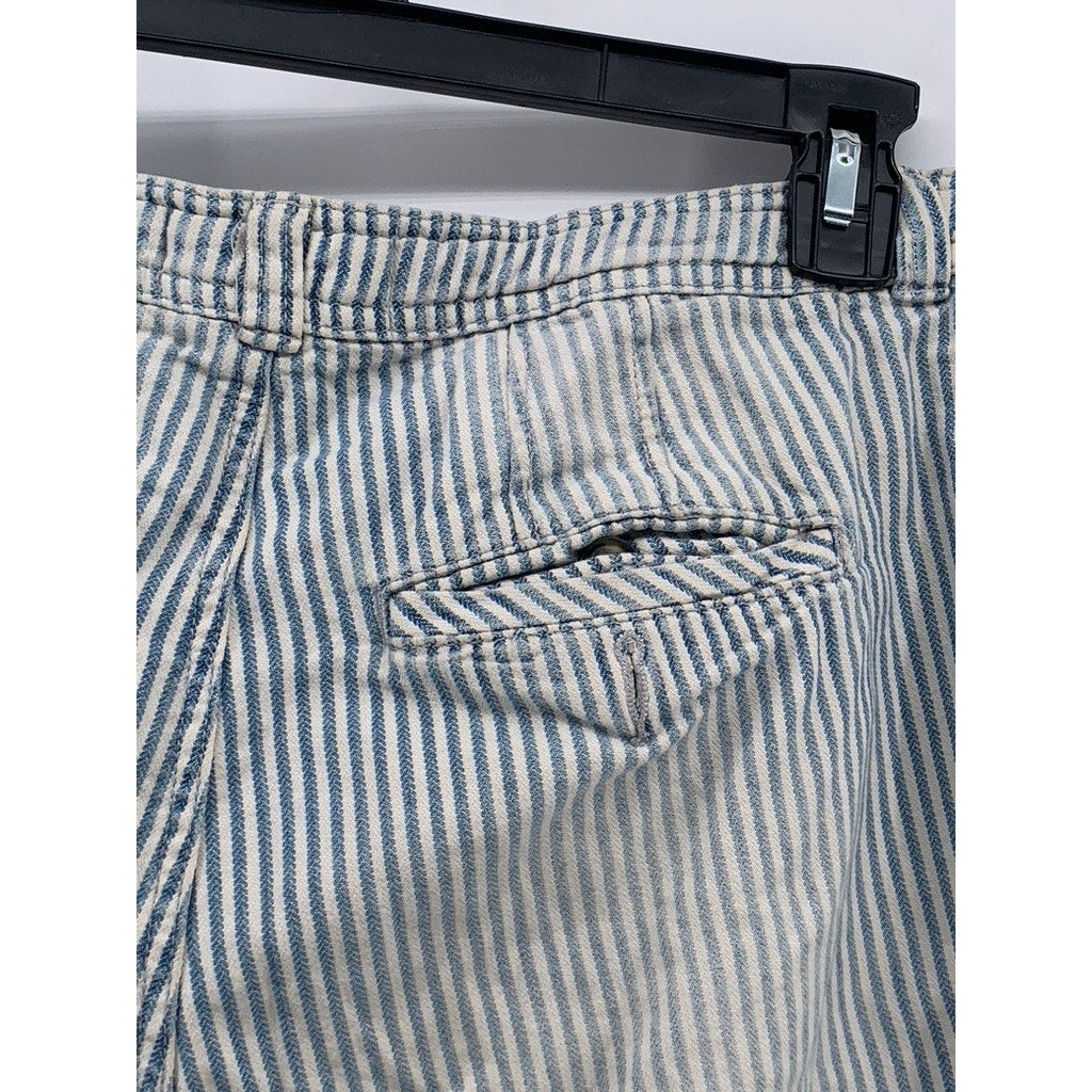 WE THE FREE Women's Blue-White Striped Regular-Fit Slim-Leg Jeans SZ 27