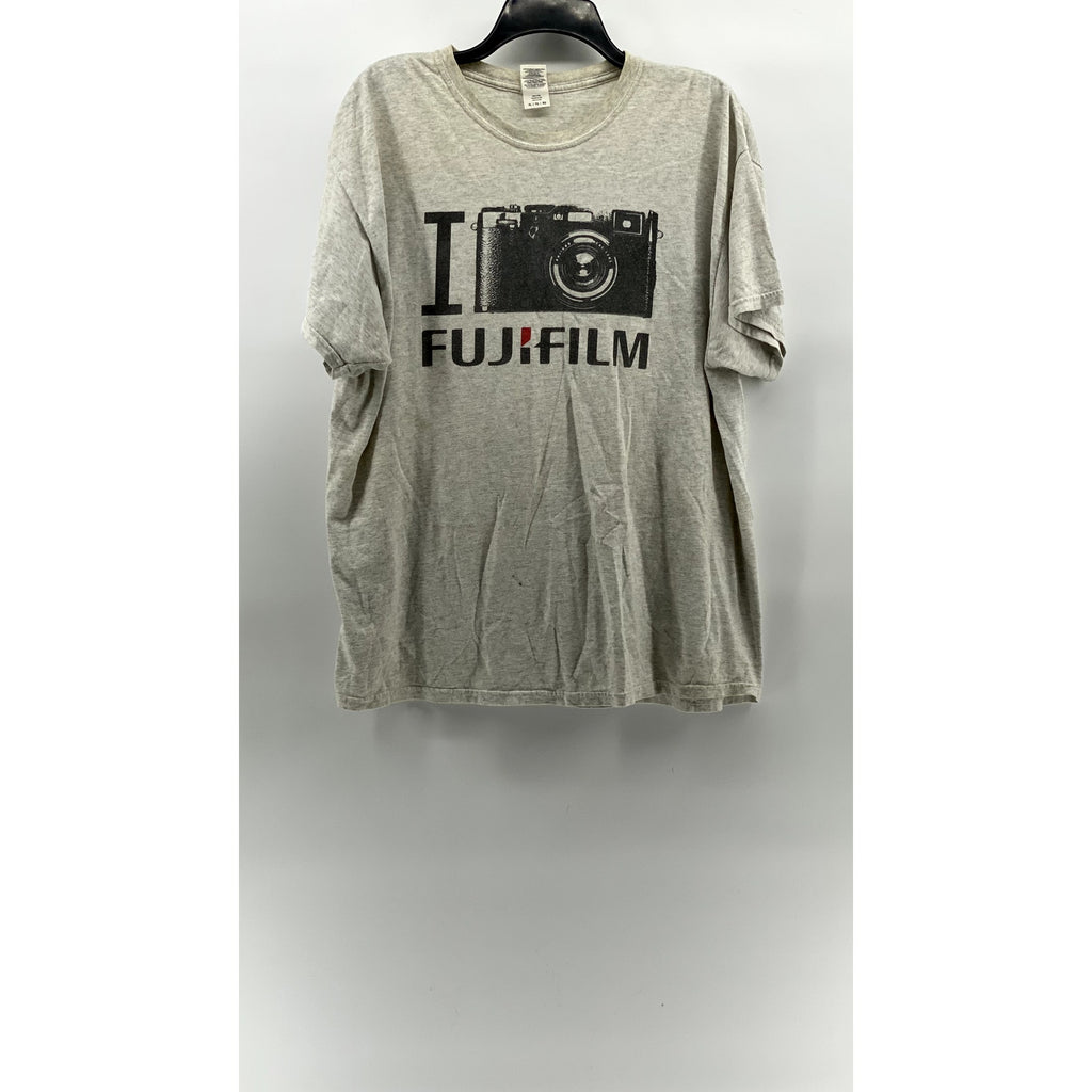 GILDAN Men's Heather Gray I Love FujiFilm Crewneck Short Sleeve T-Shirt SZ XL