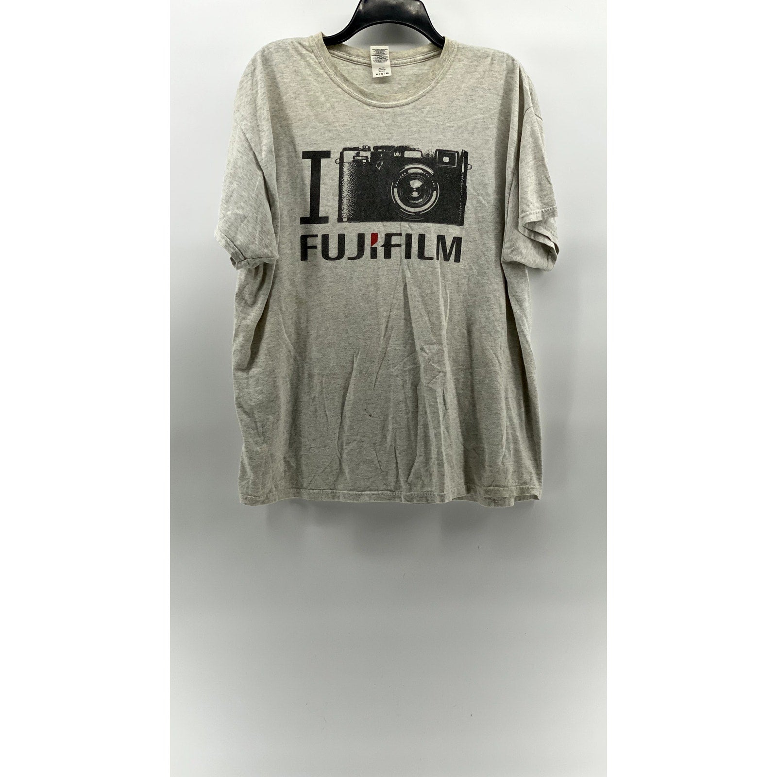 GILDAN Men's Heather Gray I Love FujiFilm Crewneck Short Sleeve T-Shirt SZ XL