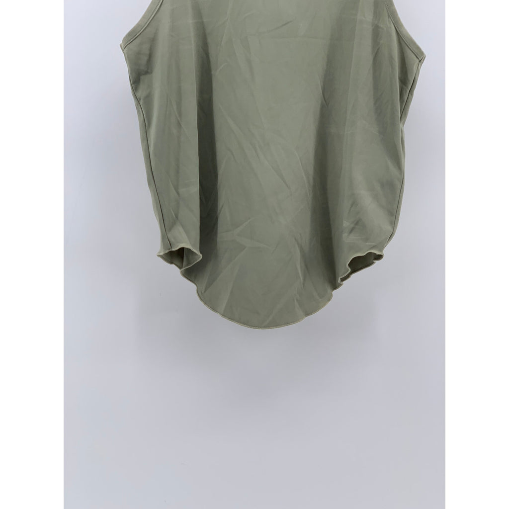 MIAOU Women's Sage Green Solid Scoop-Neck Jinx Fitted Tank Top SZ L