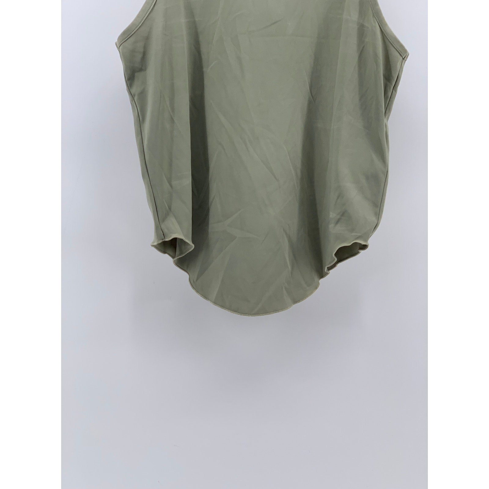 MIAOU Women's Sage Green Solid Scoop-Neck Jinx Fitted Tank Top SZ L