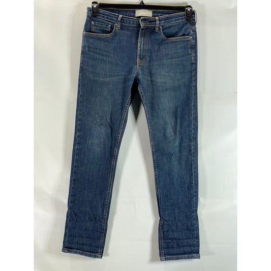 EVERLANE Men's Dark Blue Denim Slim-Fit Five-Pocket Jeans SZ 31X30