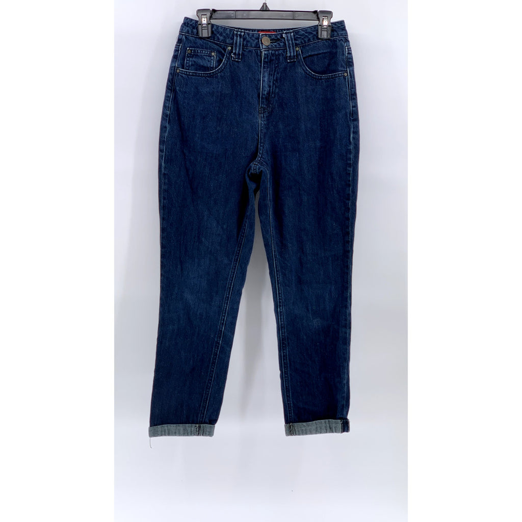 DICKIES Women's Vintage Y2K Blue Denim Cuffed Five-Pocket Jeans SZ 5/27