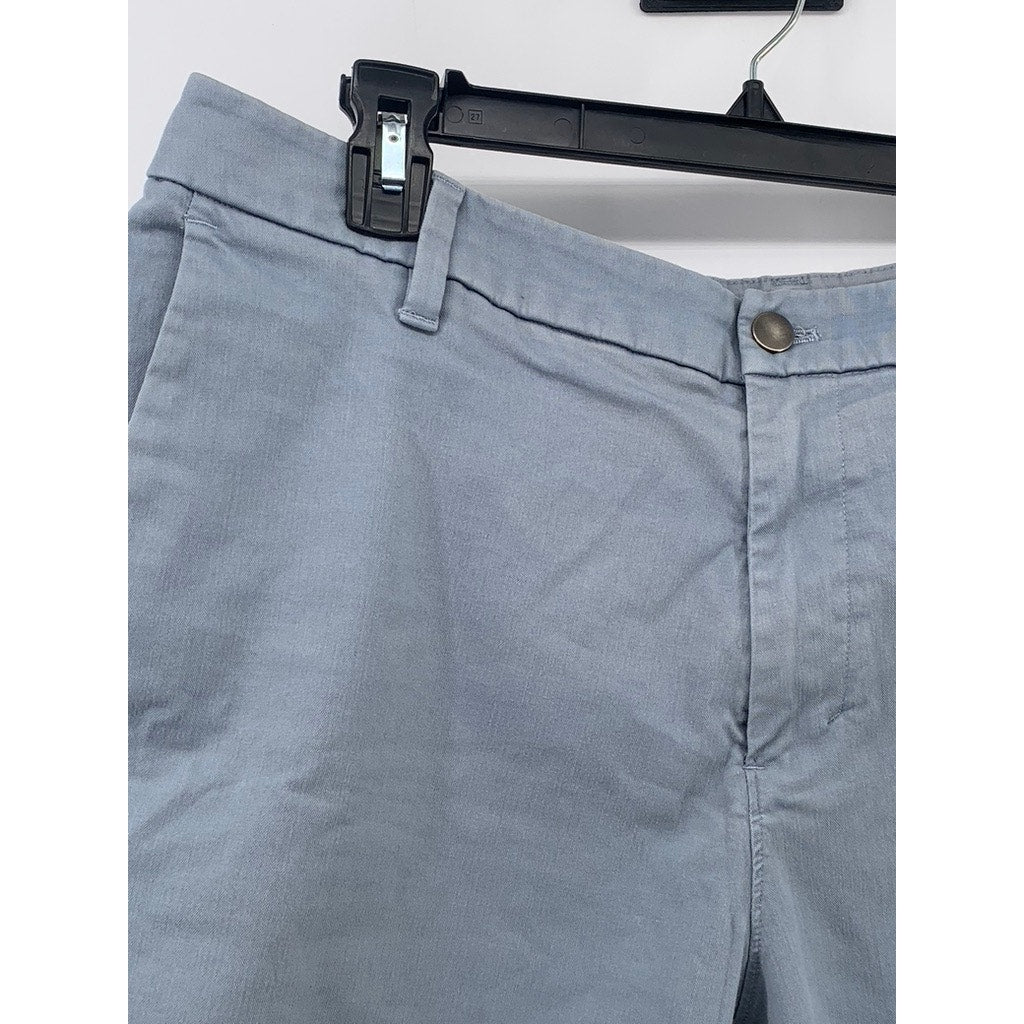 UNBRANDED Men's Light Blue Solid Regular-Fit Casual Chino Short SZ 36